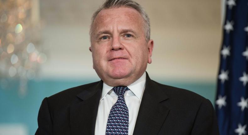 Deputy Secretary of State John Sullivan, seen here in March 2019, has vowed to press Russia on election interference if confirmed as ambassador to Moscow