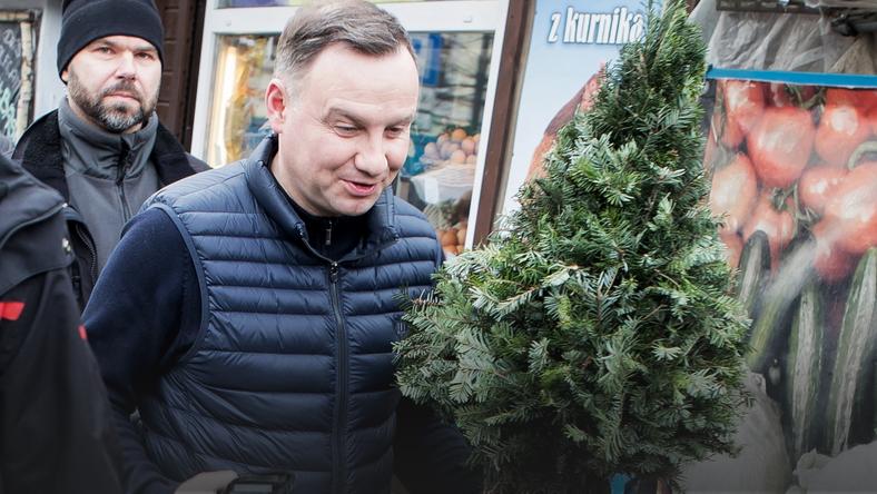 Andrzej Duda podczas świątecznych zakupów