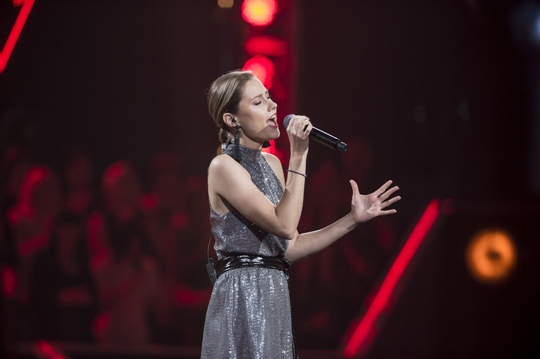 Aleksandra Smerechańska na planie "The Voice of Poland"