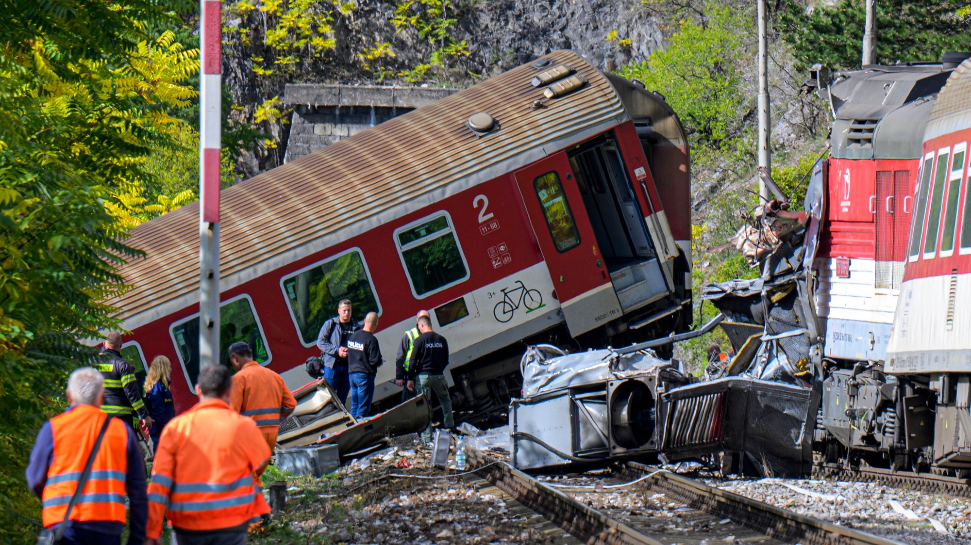 Zrážka rýchlikov pri obci Jablonov nad Turňou.