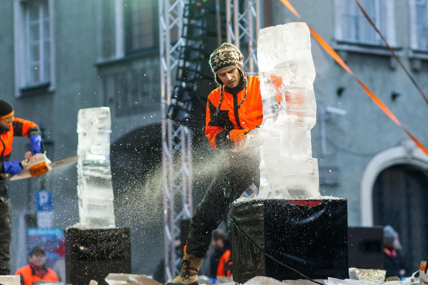 Festiwal Rzeźby Lodowej na Starym Rynku w Poznaniu