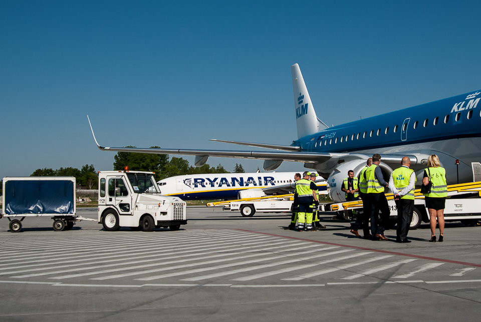 Otwarcie trasy Kraków-Amsterdam - KLM wylądował w Krakowie