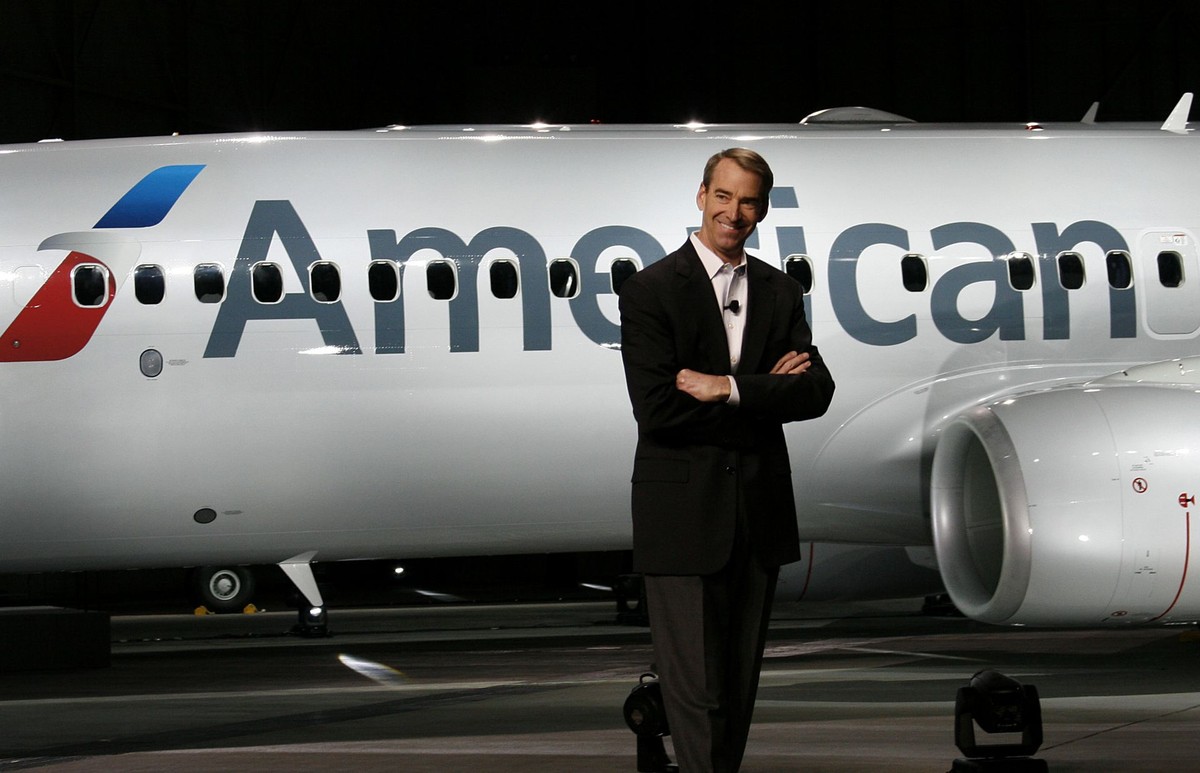 Linie American Airlines.