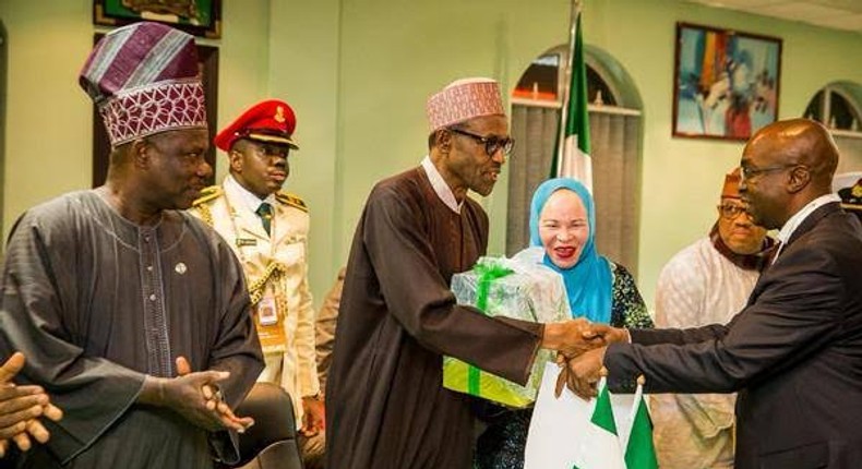 President Muhammadu Buhari commissions the Nigerian Immigration centre in South Africa on Monday, June 15, 2015