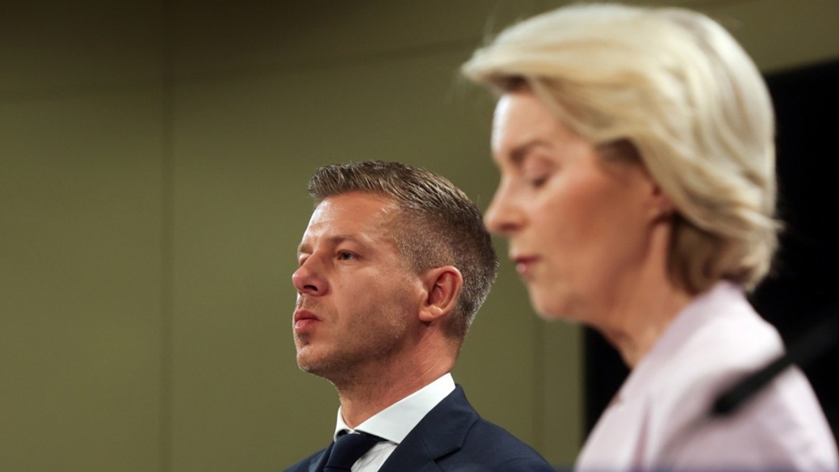 Peter Mađar i Ursula fon der Lajen u Briselu 29. maja