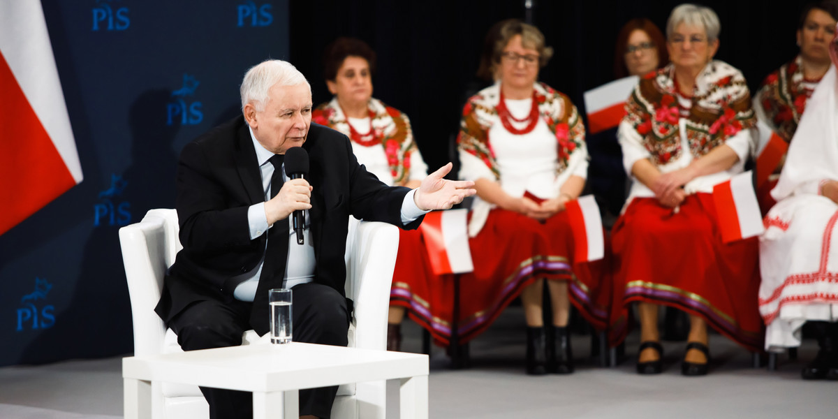 Jarosław Kaczyński był 23 października na spotkaniu w Zamościu.