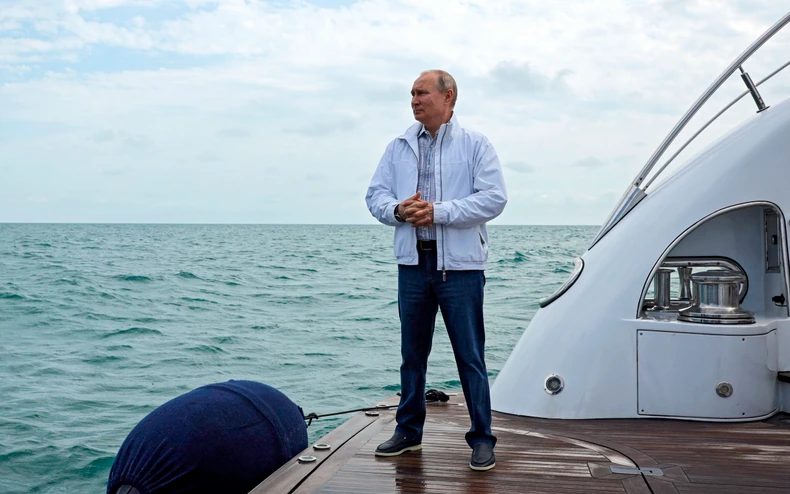 Vladimir Putin na brodu