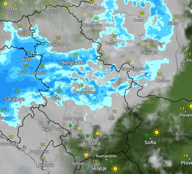 Kretanje nevremena u 6 sati