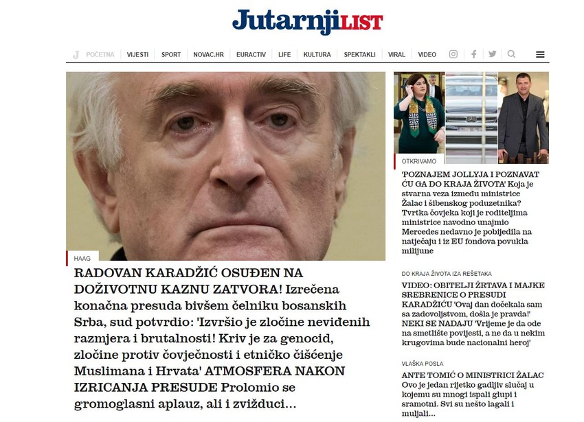 Jutarnji list je pratio uživo izricanje presude