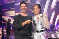 Sara James i Simon Cowell, juror „America’s Got Talent, podczas nagrywania programu