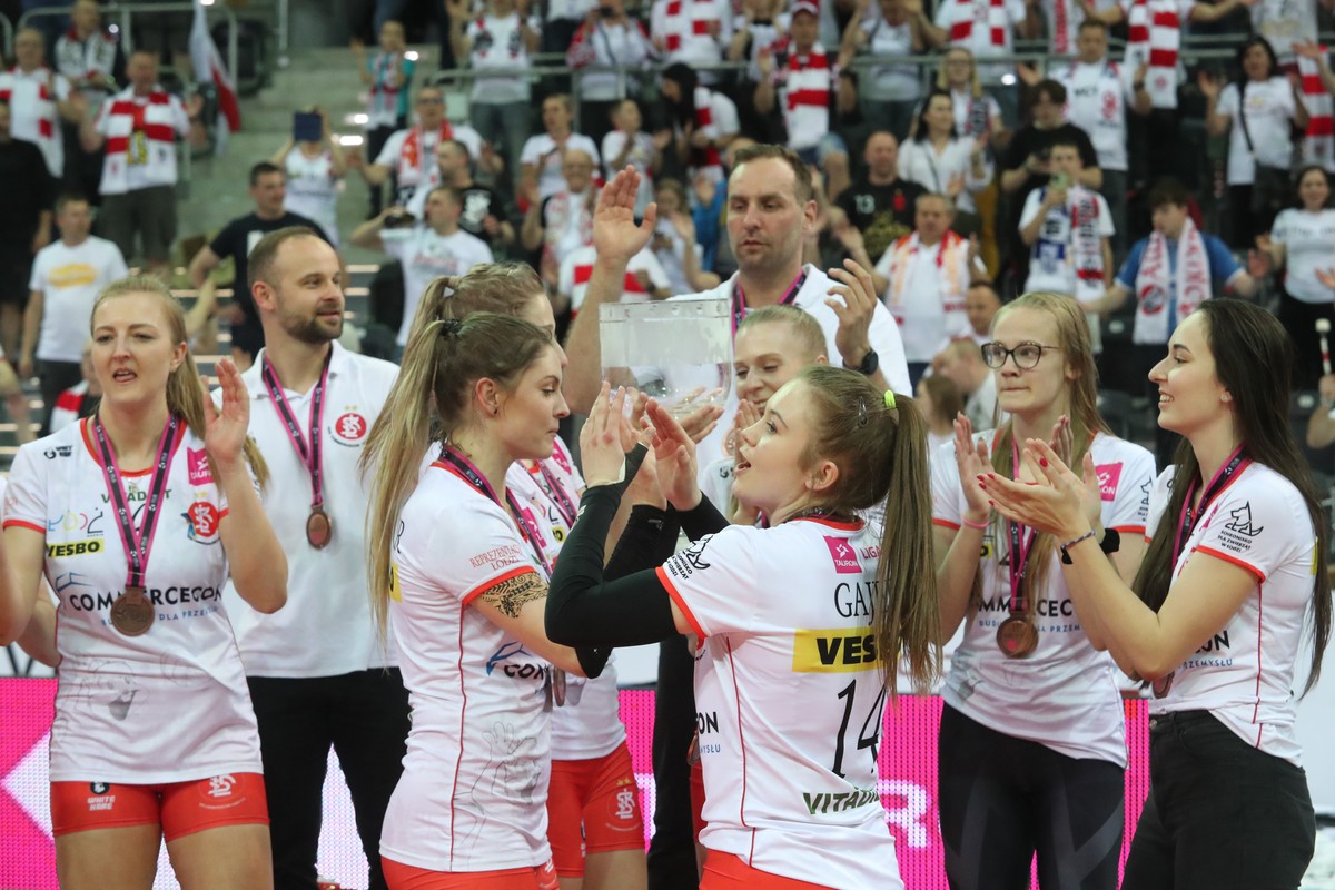 Radość siatkarek ŁKS Commercecon Łódź