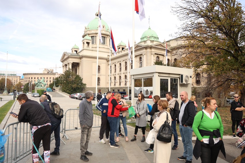 Skup kod Skupštine Srbije