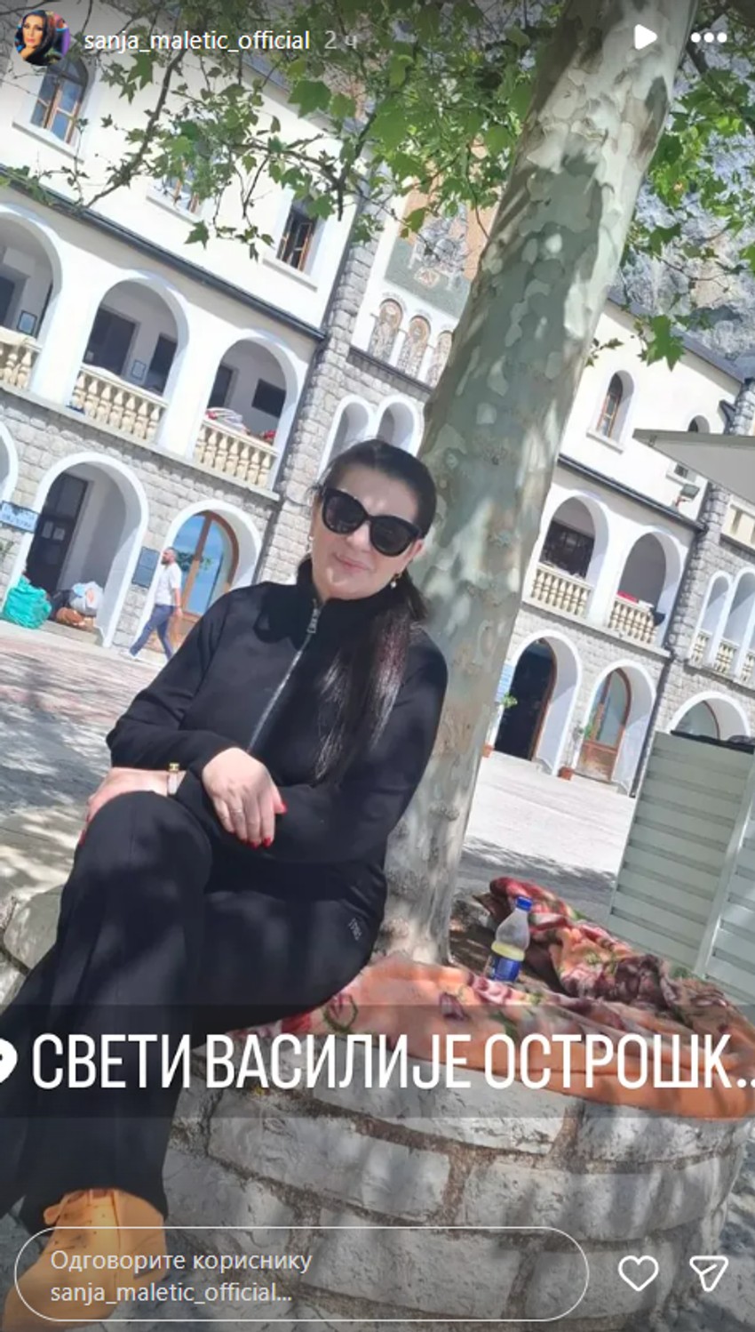 Sanja Maletić objavila slike sa Ostroga