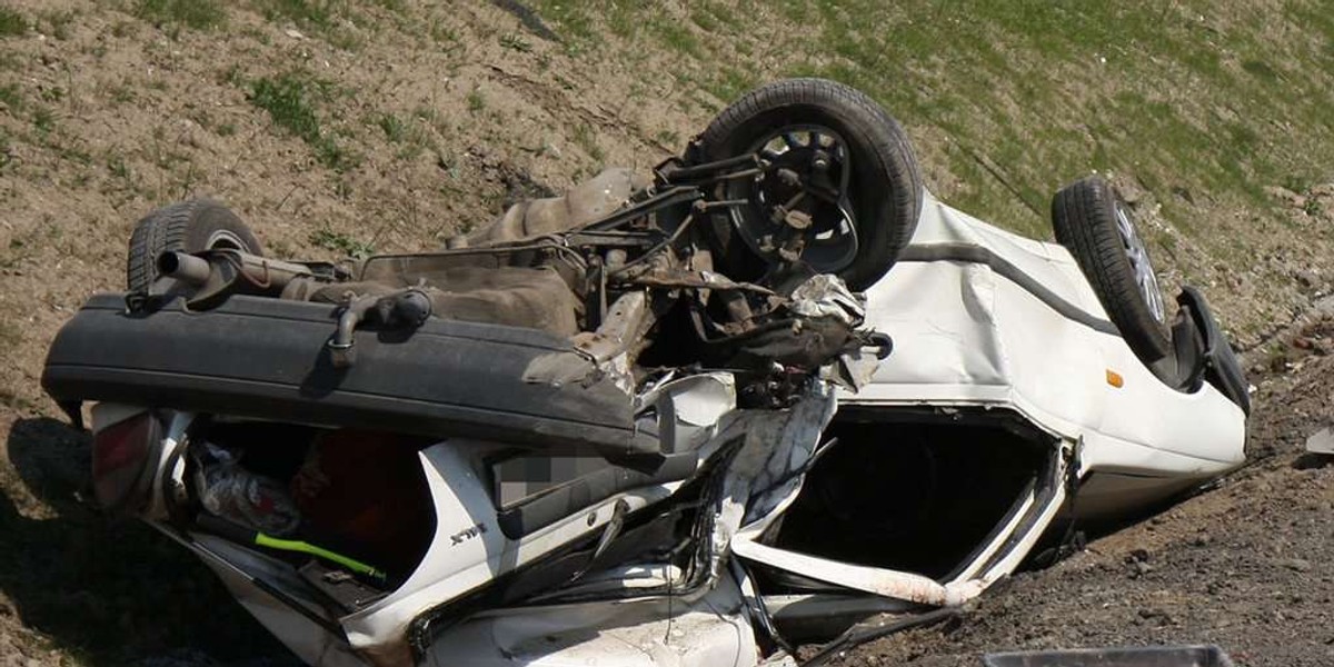 Wypadek przy prędkości  200 km/h