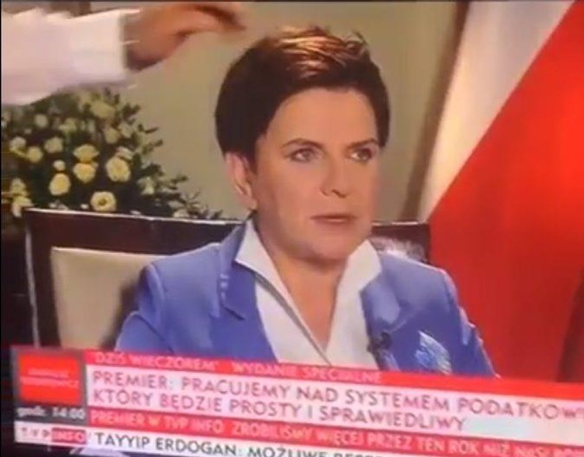 Zabawna wpadka z udziałem premier Beaty Szydło w TVP Info