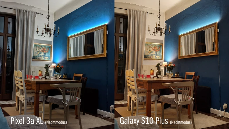 Porównanie trybów nocnych - Pixel 3a XL kontra Samsung Galaxy S10+