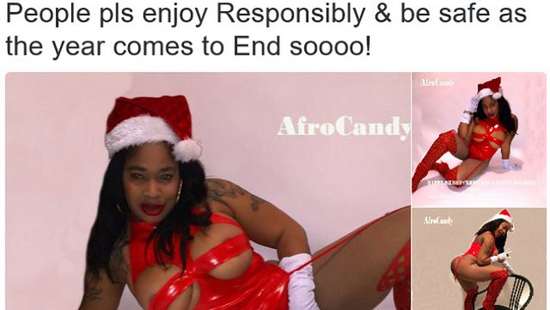 Afrocandy Nigeria Porn - AfroCandy Nigerian porn star wishes you a Merry Xmas with ...