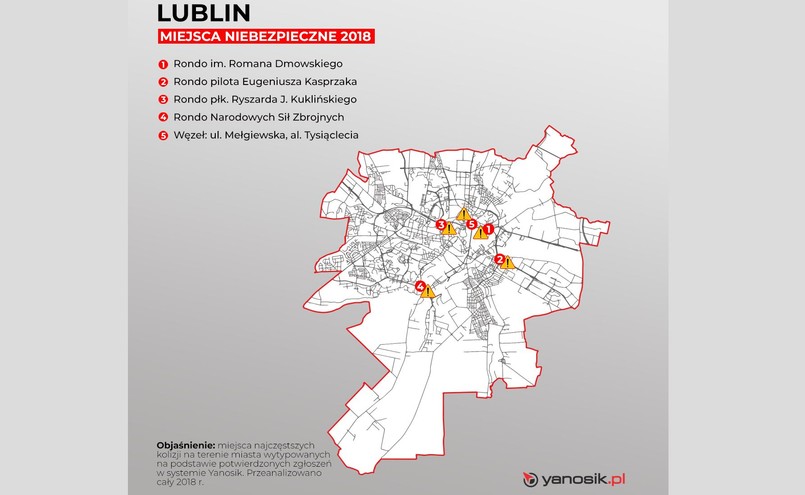 5 najbardziej niebezpiecznych miejsc w Lublinie