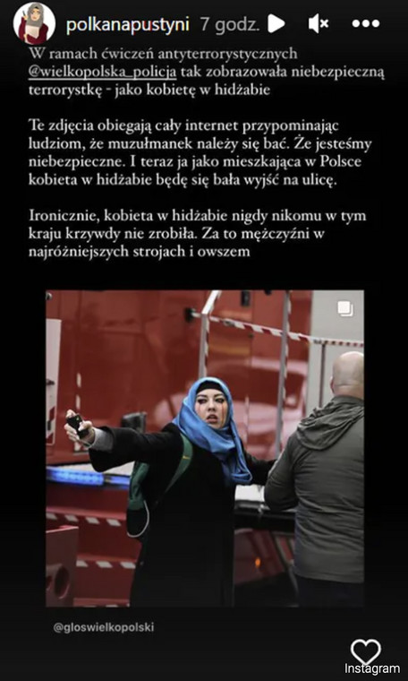 Polska muzułmanka komentuje ćwiczenia policji w Poznaniu