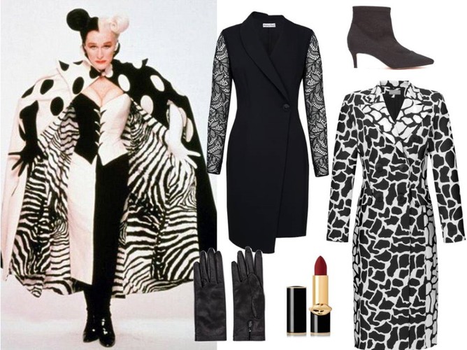 STYLIZACJE na Halloween: sukienka - Modern Line/ modernline.pl, płaszcz - COSEL/ cosel.moda, buty - Menbur/menbur.pl, pozostałe dodatki - TK MAXX