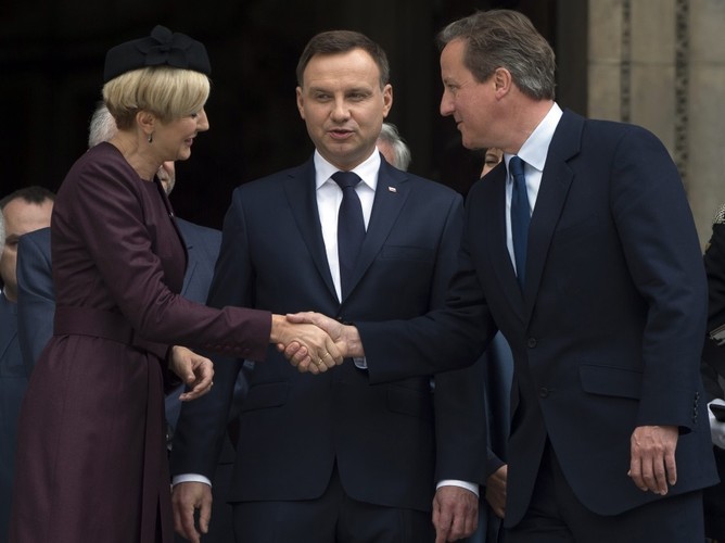 Agata Kornhauser-Duda, Andrzej Duda i David Cameron