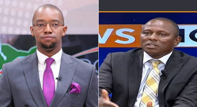 Citizen TV's Waihiga Mwaura and National Assembly Majority Leader Kimani Ichung'wa