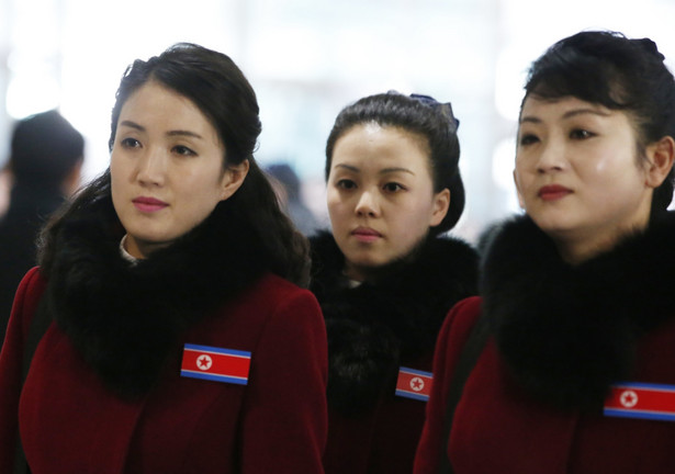 Członkinie północnokoreańskiej delegacji