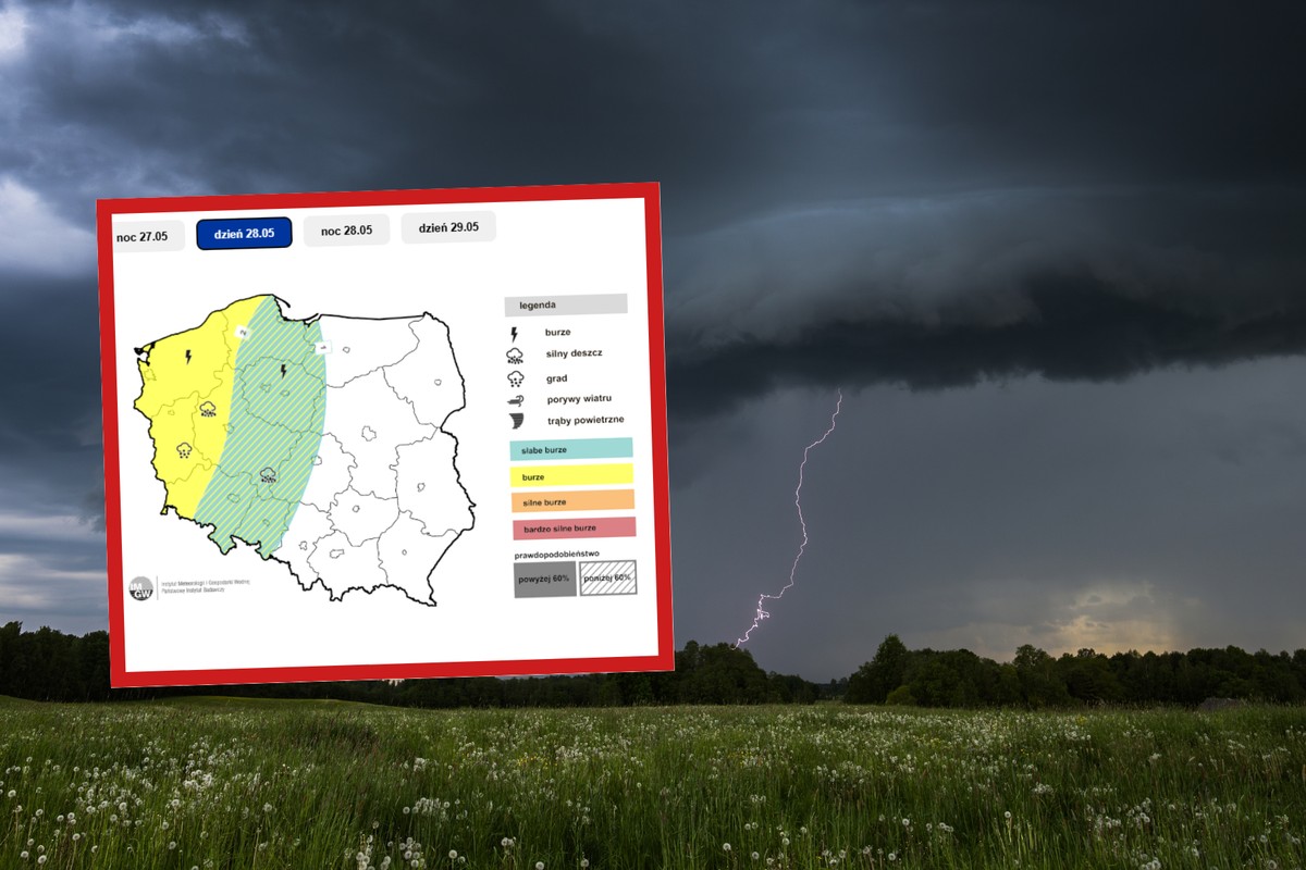 Burze, grad i wichury! IMGW ostrzega: najgorsze dopiero przed nami [MAPA ZAGROŻEŃ]