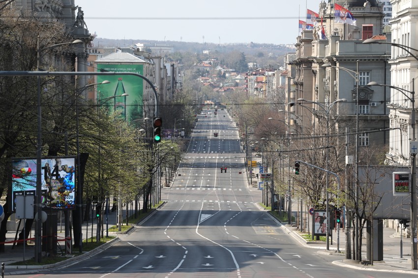Beograd, nedelja, prazne ulice, korona virus