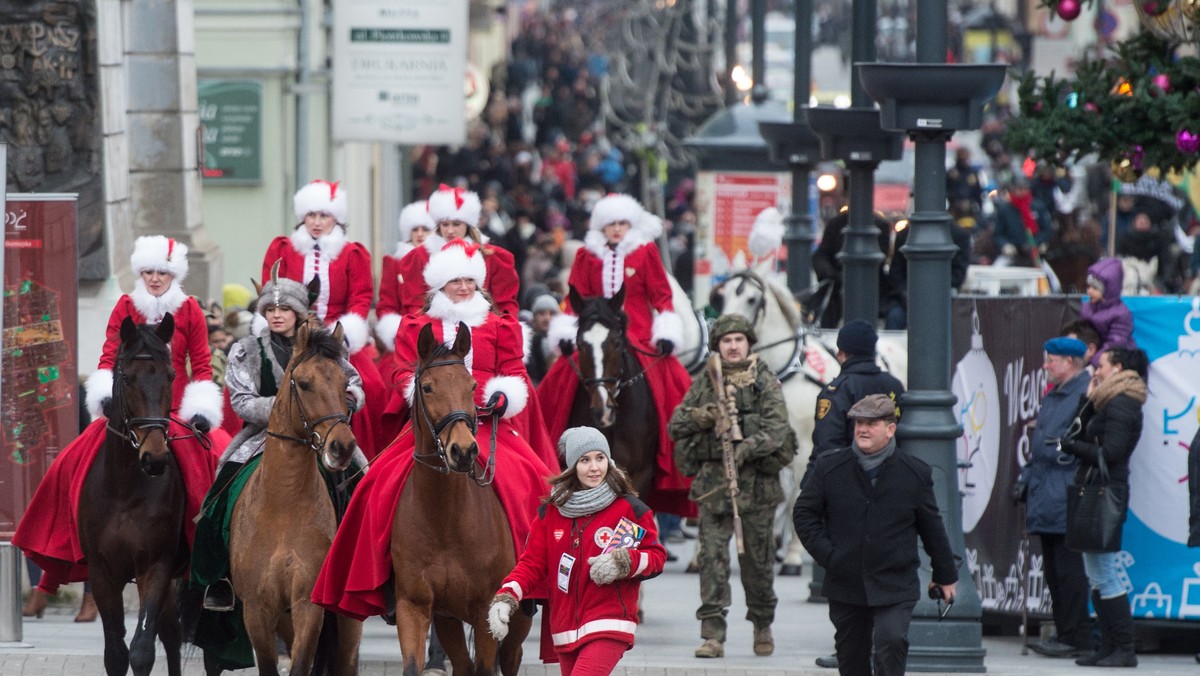 ŁÓDŹ 23. FINAŁ WOŚP (Parada konna na ul. Piotrkowskiej)