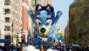 A Bluey balloon featured in the Macy's Thanksgiving Day Parade in 2022.Photo by Charles Sykes/Invision/AP