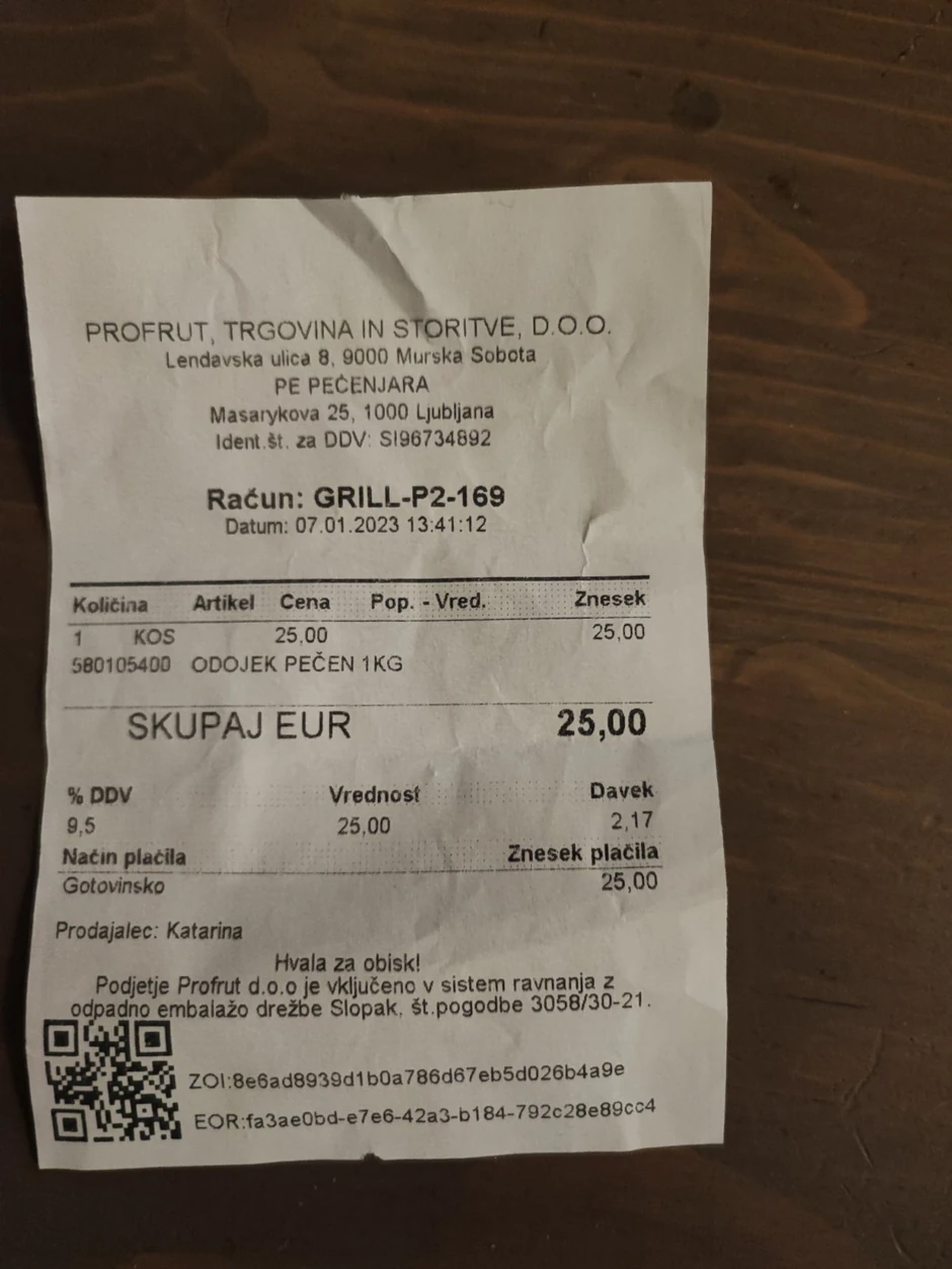 Kilogram pečene prasetine u Ljubljani košta 25 evra 