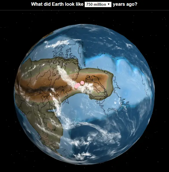 Ziemia 750 milionów lat temu