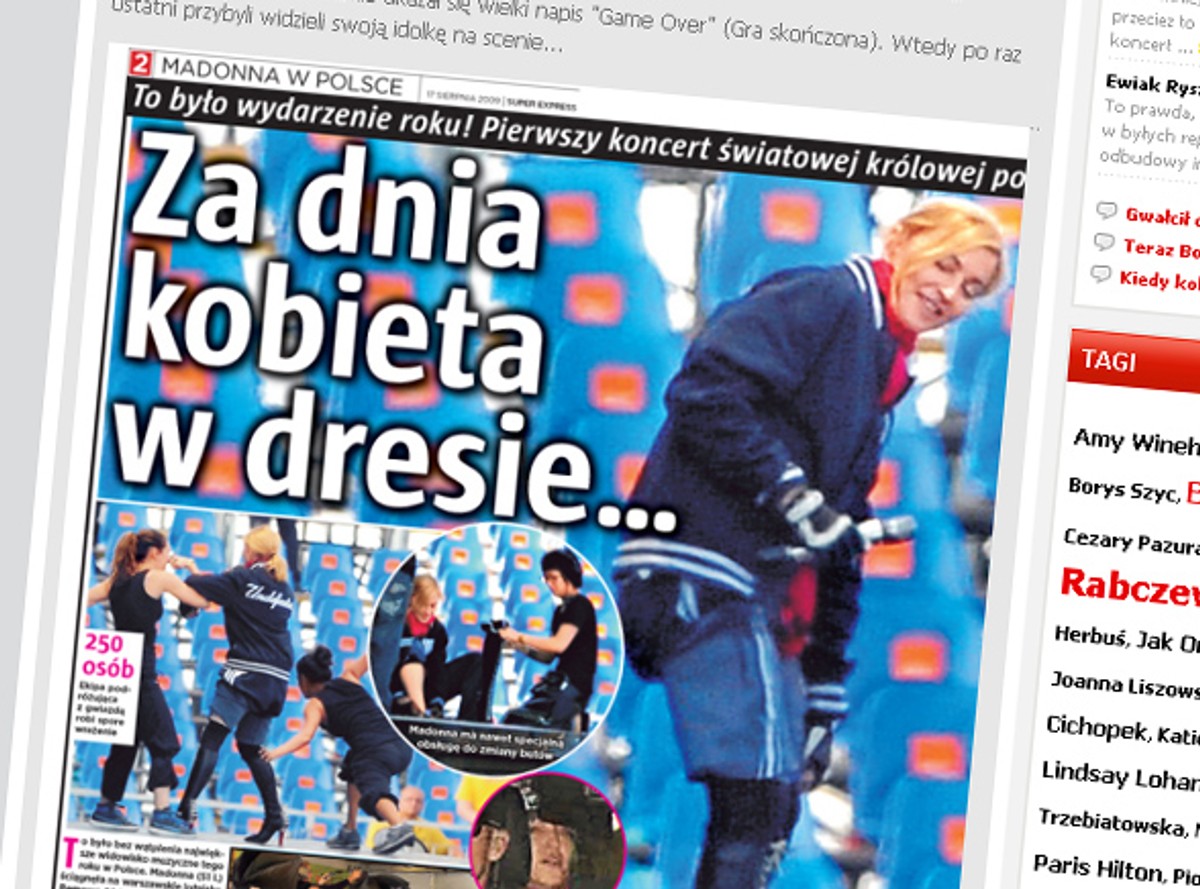 Madonnie bardzo do twarzy w dresie