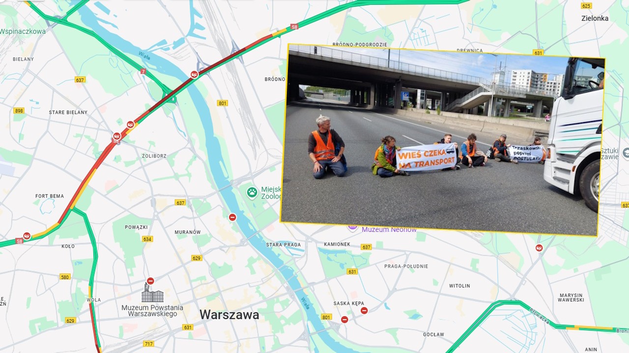 Protest Ostatniego Pokolenia. Duże utrudnienia w ruchu