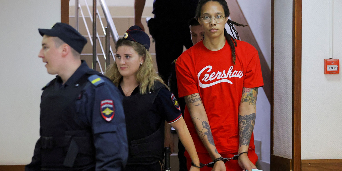 Amerykańska koszykarka Brittney Griner prowadzona na proces w rosyjskich Chimkach