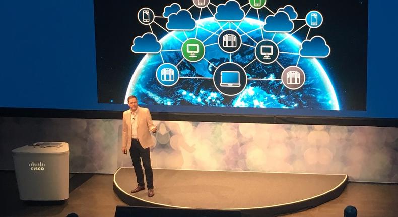 Cisco CEO Chuck Robbins kicks off the company's event in San Francisco Tuesday.