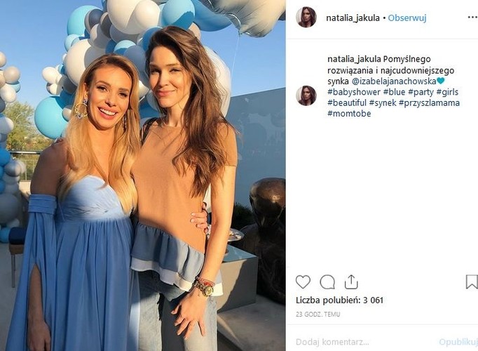 baby shower Izabeli Janachowskiej / Instagram Natalii Jakuły