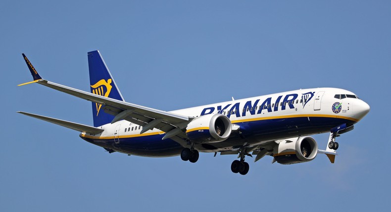 A Ryanair Boeing 737-8 flight.Joan Valls/Urbanandsport/NurPhoto via Getty Images