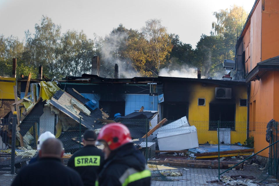 Pożar zajazdu "Emilia" przy DK "1"