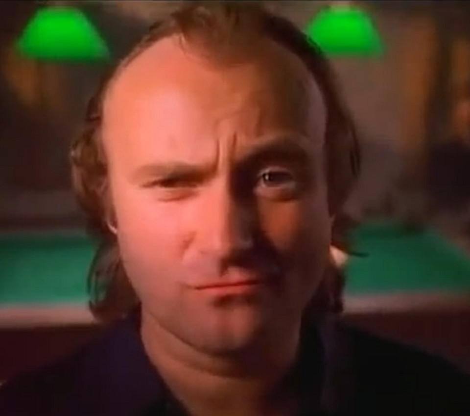Phil Collins w teledysku "I Can't Dance" (fot. screen)