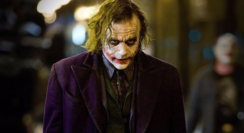 Heath Ledger as The Joker.