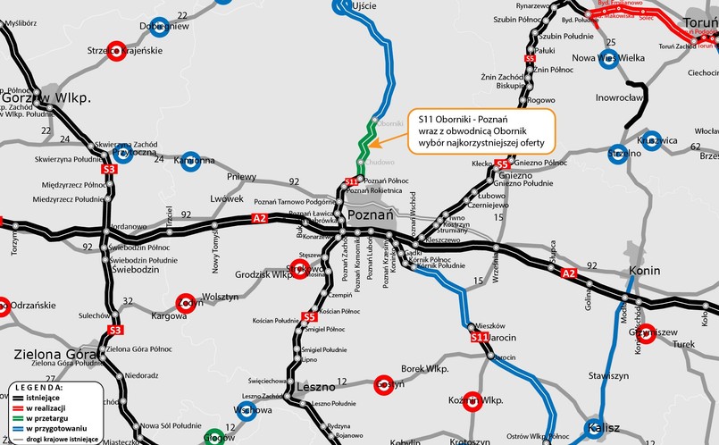 Trasa S11 na północ od Poznania coraz bliżej. Znamy terminy