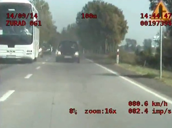 Kadr z filmu policji