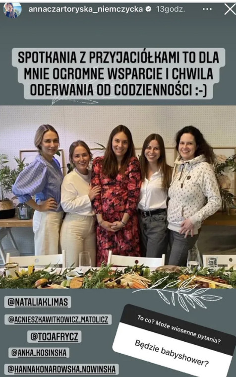 Anna Czartoryska miała baby shower