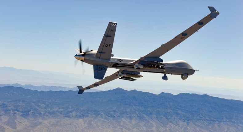 An MQ-9 Reaper flies over the Nevada Test and Training Range on Aug. 30, 2023.US Air Force photo by Airman 1st Class Victoria Nuzzi