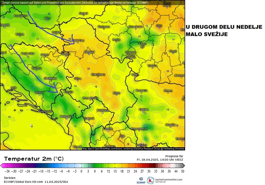 U drugom delu nedelje malo svežije