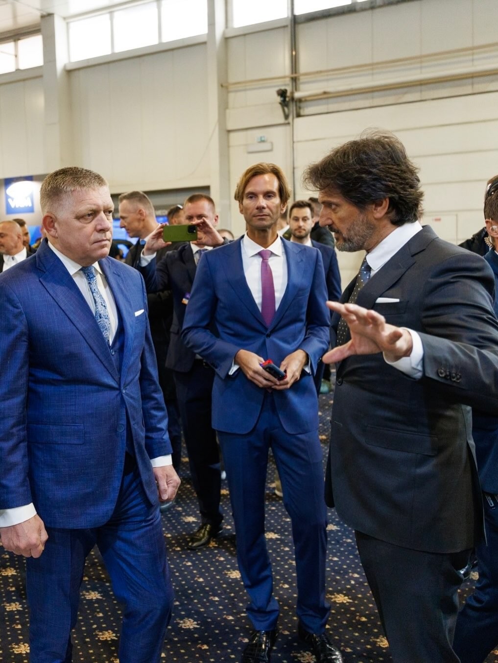 Premiér Robert Fico, podnikateľ Alexander Rozin ml. a minister Robert Kaliňák.