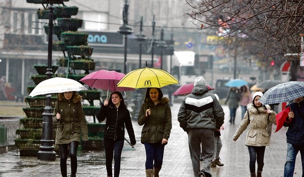 Toplije i oblačno, a od četvrtka u Beogradu kiša i pad temperature