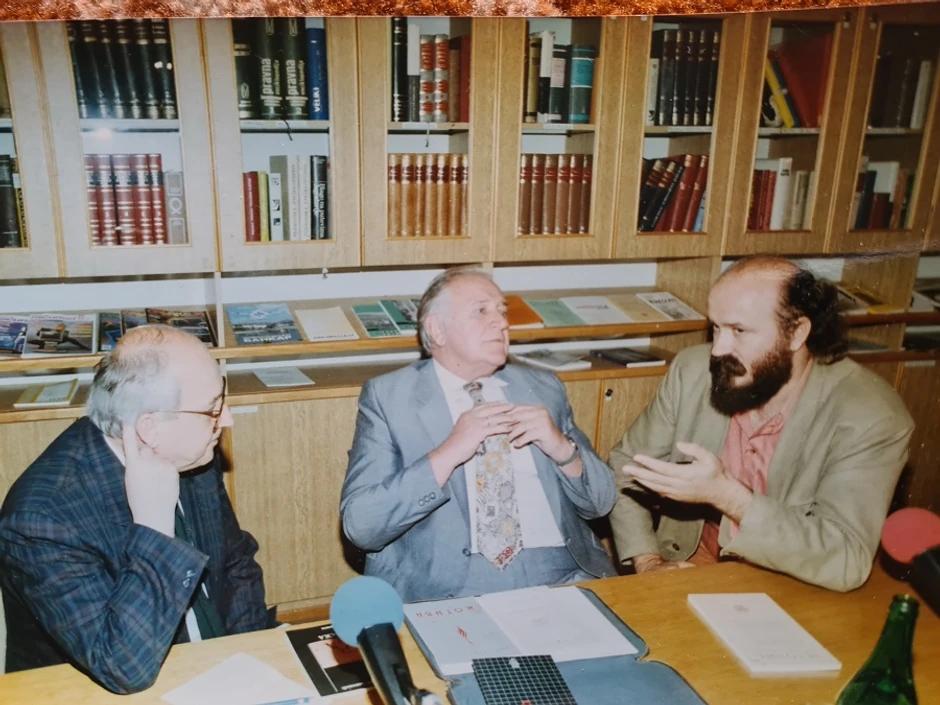 Predrag Palavestra, Dejan Medakovic i Nenad Grujicic na 24 Brankovom kolu, 1995 